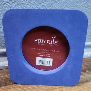 Blue Foam Square Circle Photo Frame